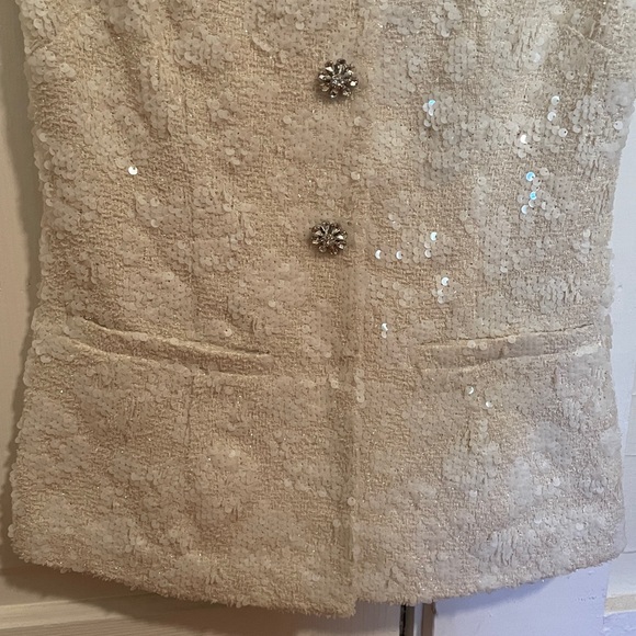 New Antonio Melani Luella Sequin Tweed Sleeveless Top size 0 - Picture 4 of 13